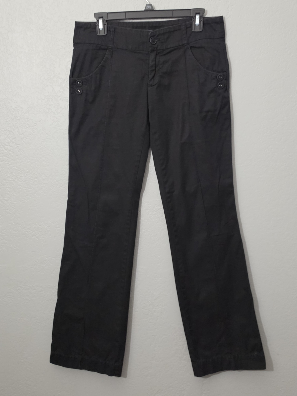 Cartonnier Black Straight Leg Slacks Mid Rise Business Casual Women Size 4